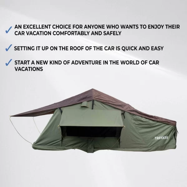 Trekker Rooftop Tent Cabin L, Green - Image 4