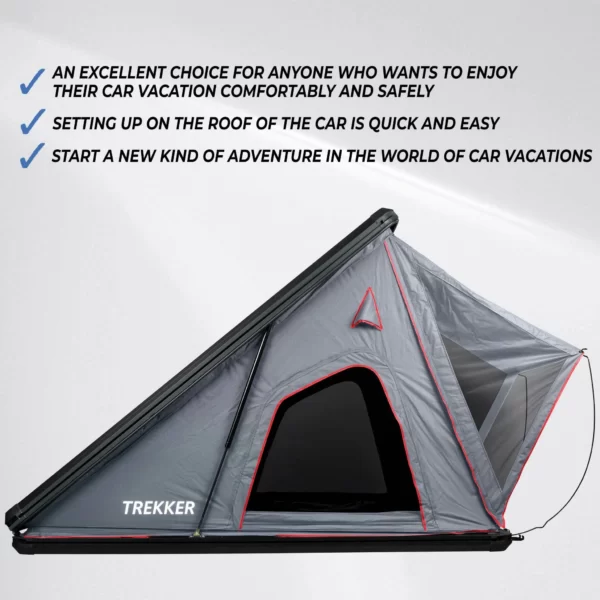 Trekker Rooftop Tent Voyager M, Grey - Image 7