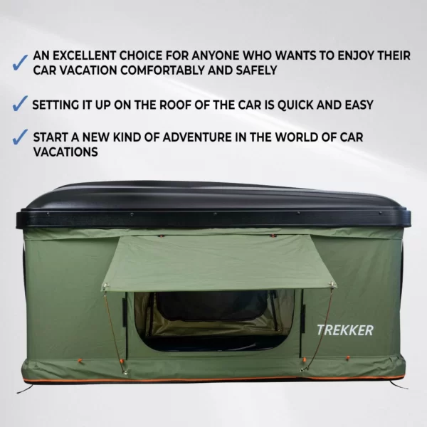 Trekker Rooftop tent Hut M, green - Image 4