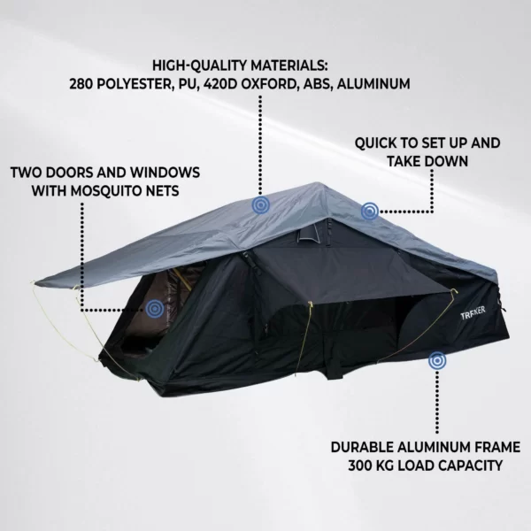 Trekker Rooftop tent Cabin L, black - Image 5