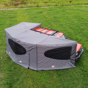 Naturnest 270 Car Awning providing shade beside a vehicle