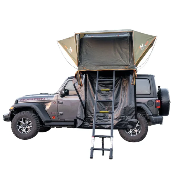 Naturnest Andromeda Soft Shell Rooftop Tent mounted on SUV