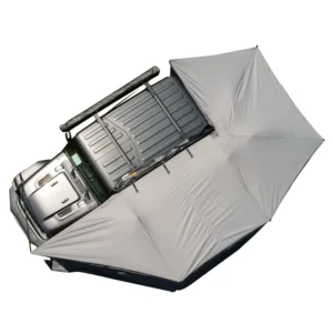 Naturnest Wall Room attached to 270 Car Awning Plus on SUV