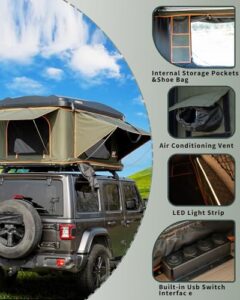 Naturnest Orion Mini Hard Shell Rooftop Tent mounted on SUV