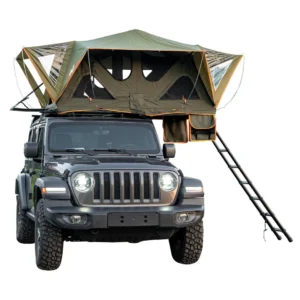 Naturnest Andromeda Soft Shell Rooftop Tent mounted on SUV