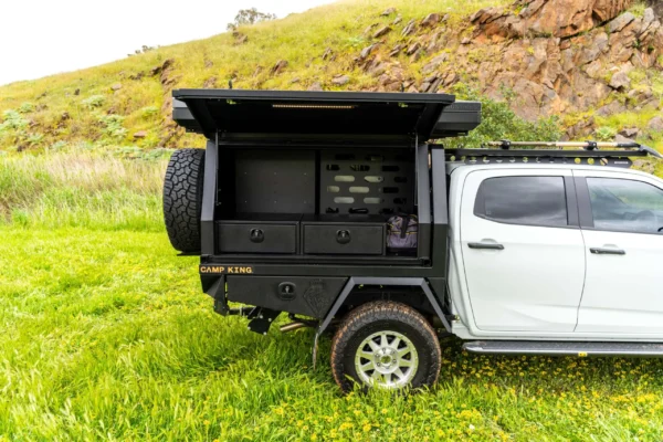Camp King Industries Aluminium Ute Canopy mounted on a vehicle