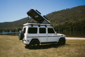 James Baroud Nova L Rooftop Tent mounted on vehicle