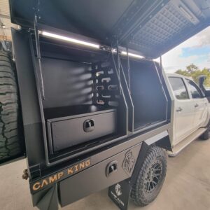 Camp King Industries Aluminium Ute Canopy mounted on a vehicle