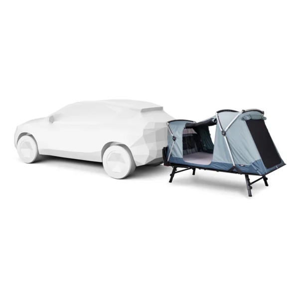 Thule Outset Towbar-Mounted Car Tent attached to vehicle