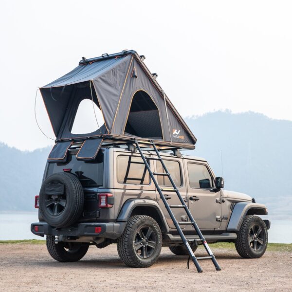Naturnest Polaris 1 Triangle Rooftop Tent mounted on SUV