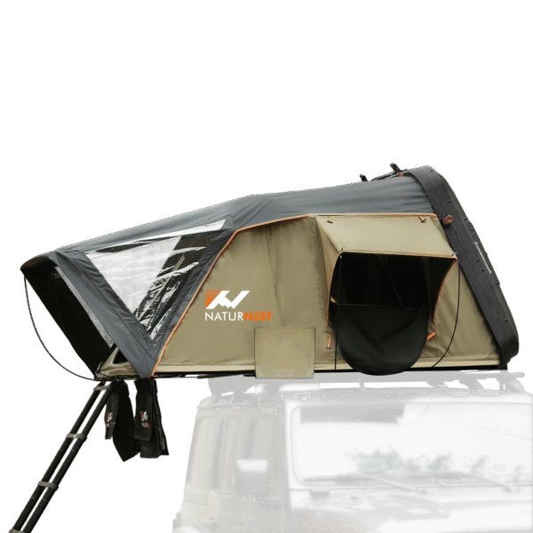 Naturnest Sirius 1 Clamshell Rooftop Tent mounted on SUV