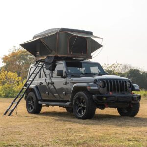 Naturnest Orion 1 Hard Shell Rooftop Tent mounted on SUV