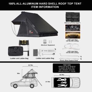 Naturnest Polaris Plus Triangle Rooftop Tent mounted on SUV