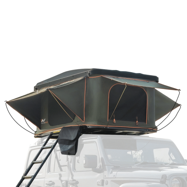 Naturnest Orion 1 Hard Shell Rooftop Tent mounted on SUV