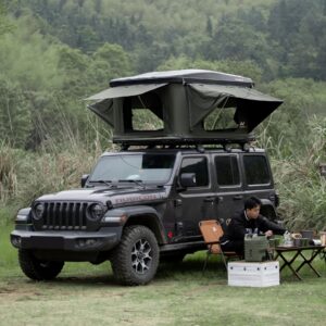 Naturnest Orion 1 Hard Shell Rooftop Tent mounted on SUV