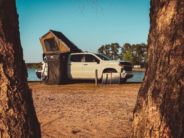 Naturnest Polaris 2 Triangle Rooftop Tent mounted on SUV
